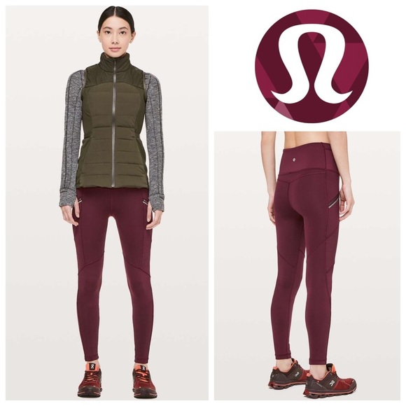 lululemon athletica Pants - Lululemon Toasty Tech Tight II in Garnet